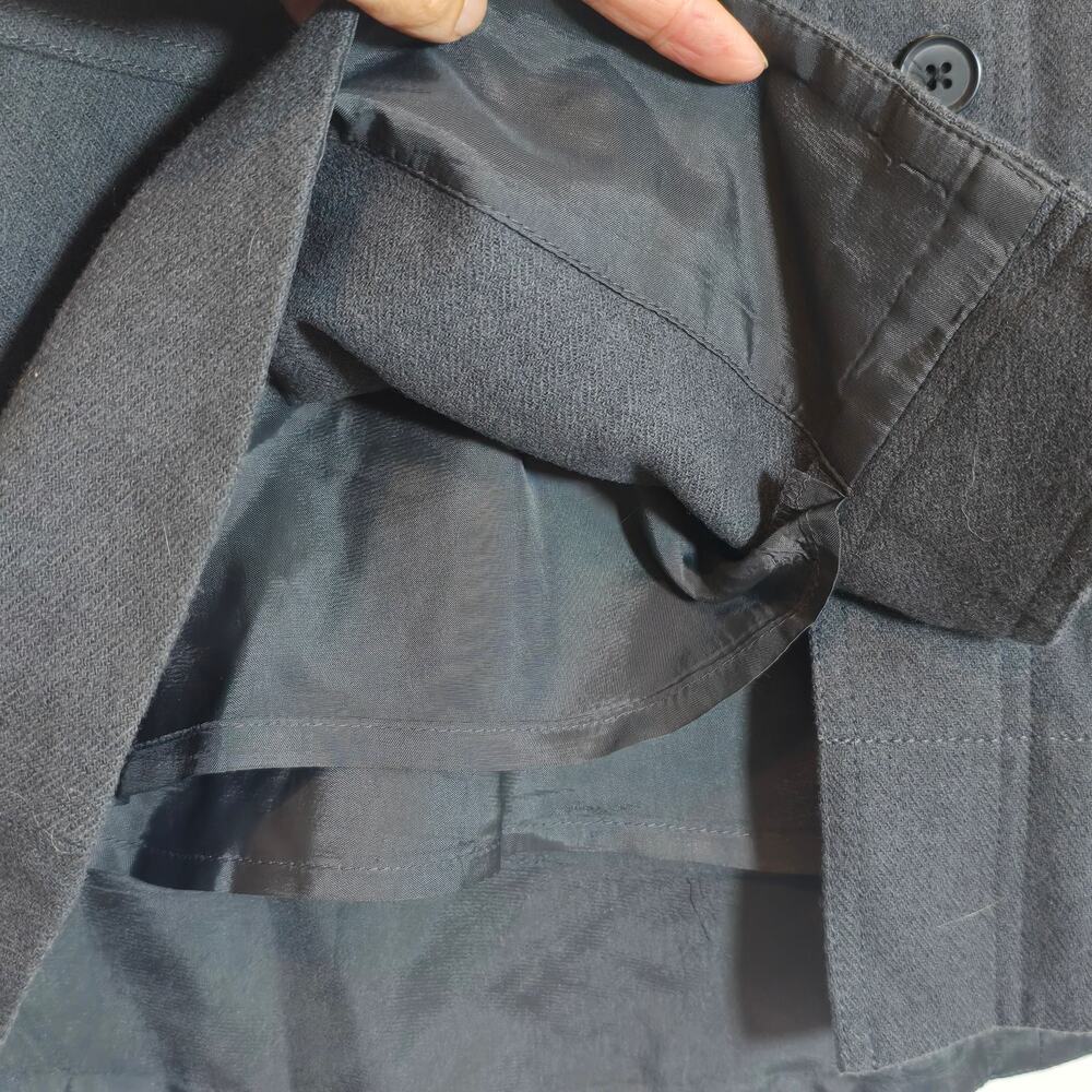 J.Crew Wool Blend Button-Front Mini Skirt Sz 4 S Gray Lined Patch Pockets Preppy - Picture 6 of 9